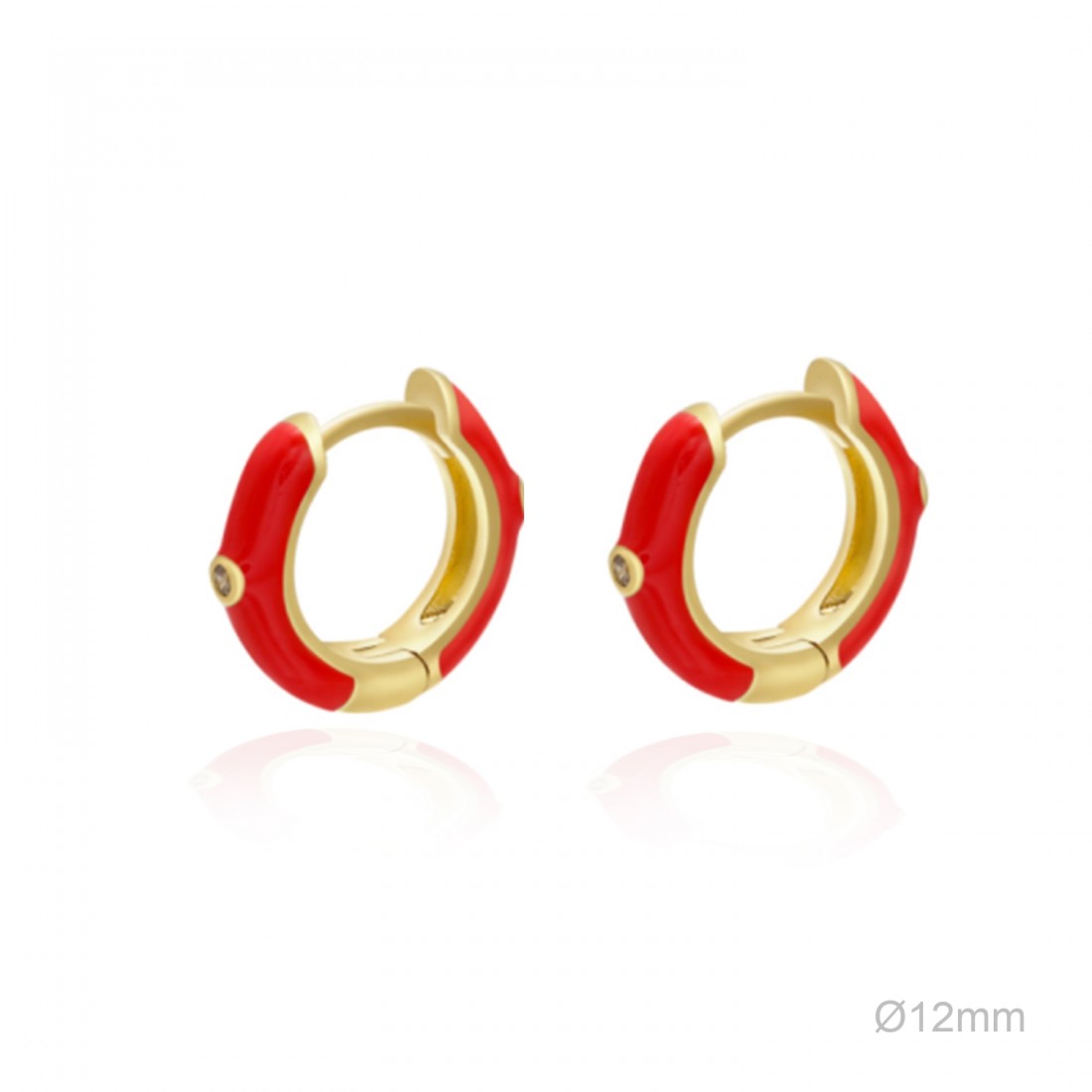 Pendiente Esmalte Rojo