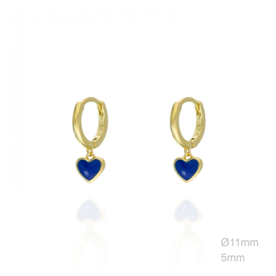 Pendientes Corazón Azul