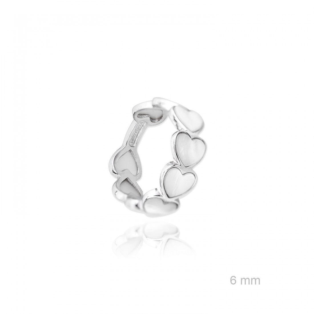 Anillo Corazones Nácar