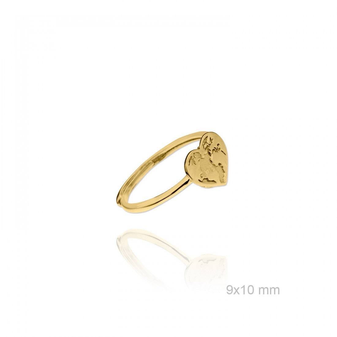 Anillo Mundo en Corazón