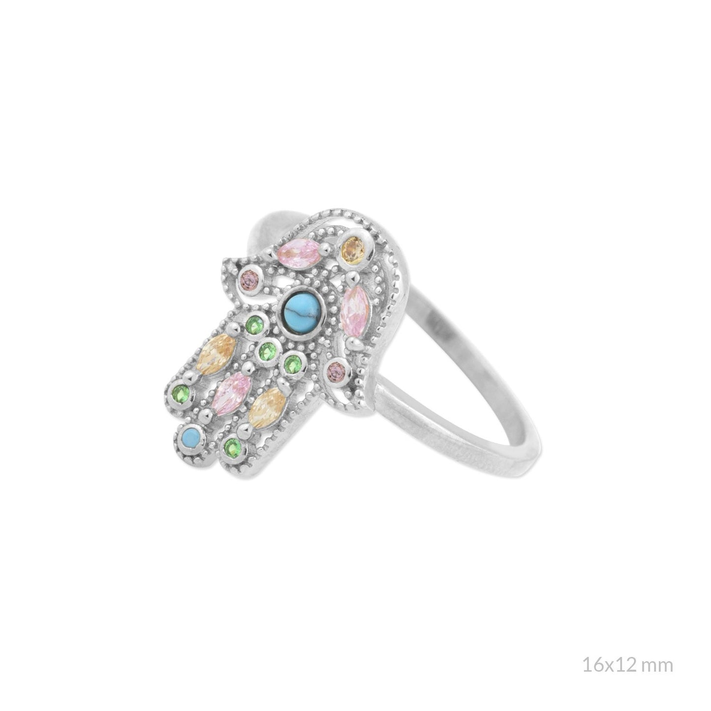 Anillo Hamsa Protección - Mano de Fátima