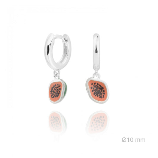 Pendientes Aro "Tutti Fruti" - Plata 925 con dije esmaltado