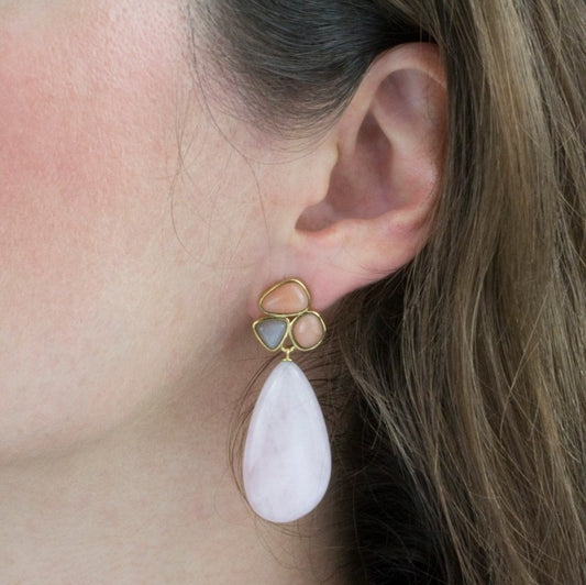 Pendientes Manuela Rosa Dorados