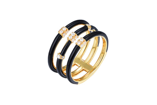 Anillo Triple aro Esmaltado
