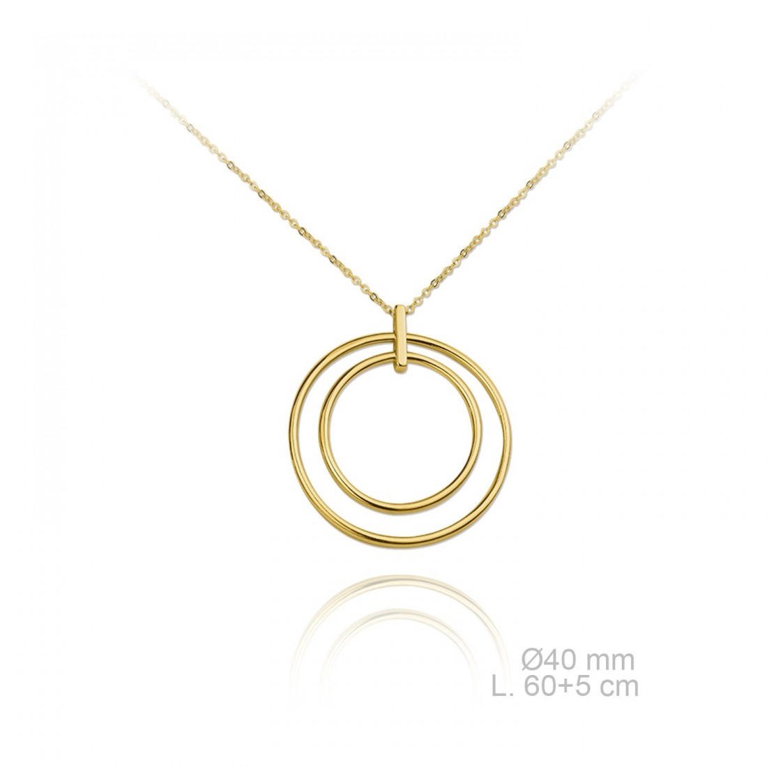 Gargantilla Doble Aro Dorado