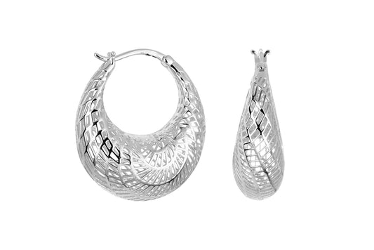 Pendiente Aro Calado 3d