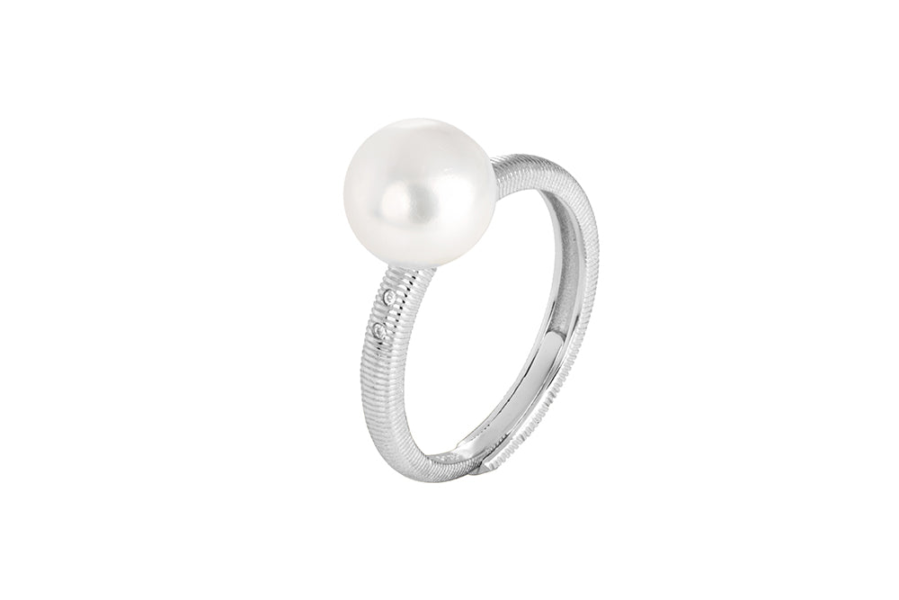 Anillo perla ajustable