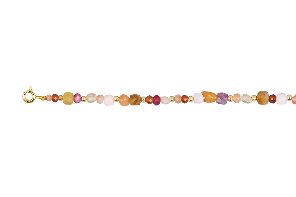Pulsera piedras mix color