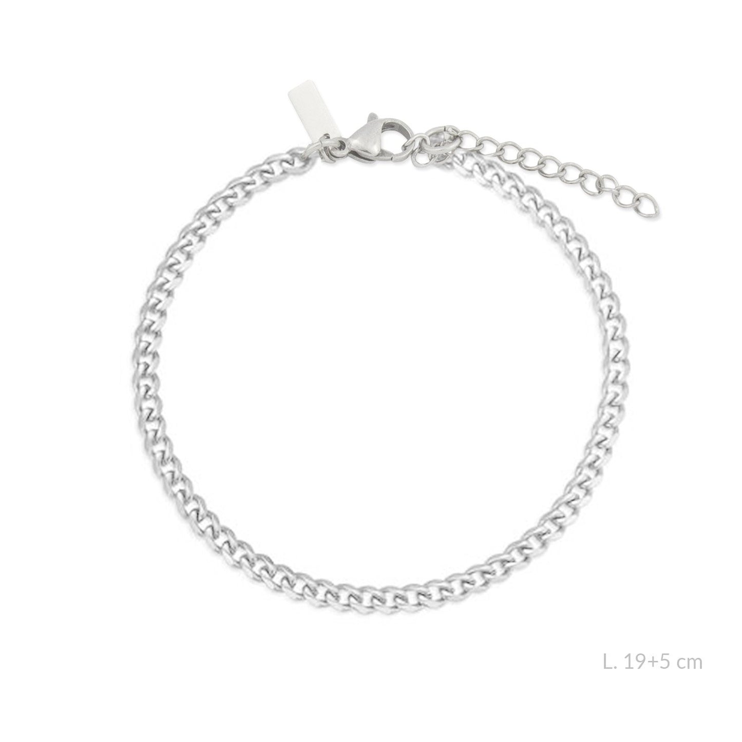 Pulsera Acero Barbada Fina