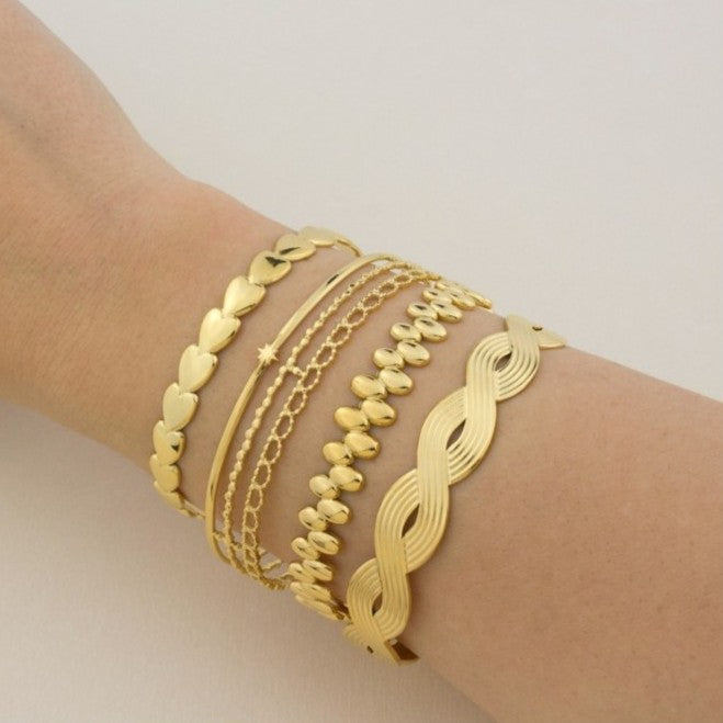 Brazalete Círculos Dorado