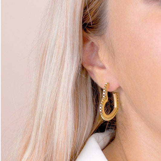 Pendientes Corazón Cadena