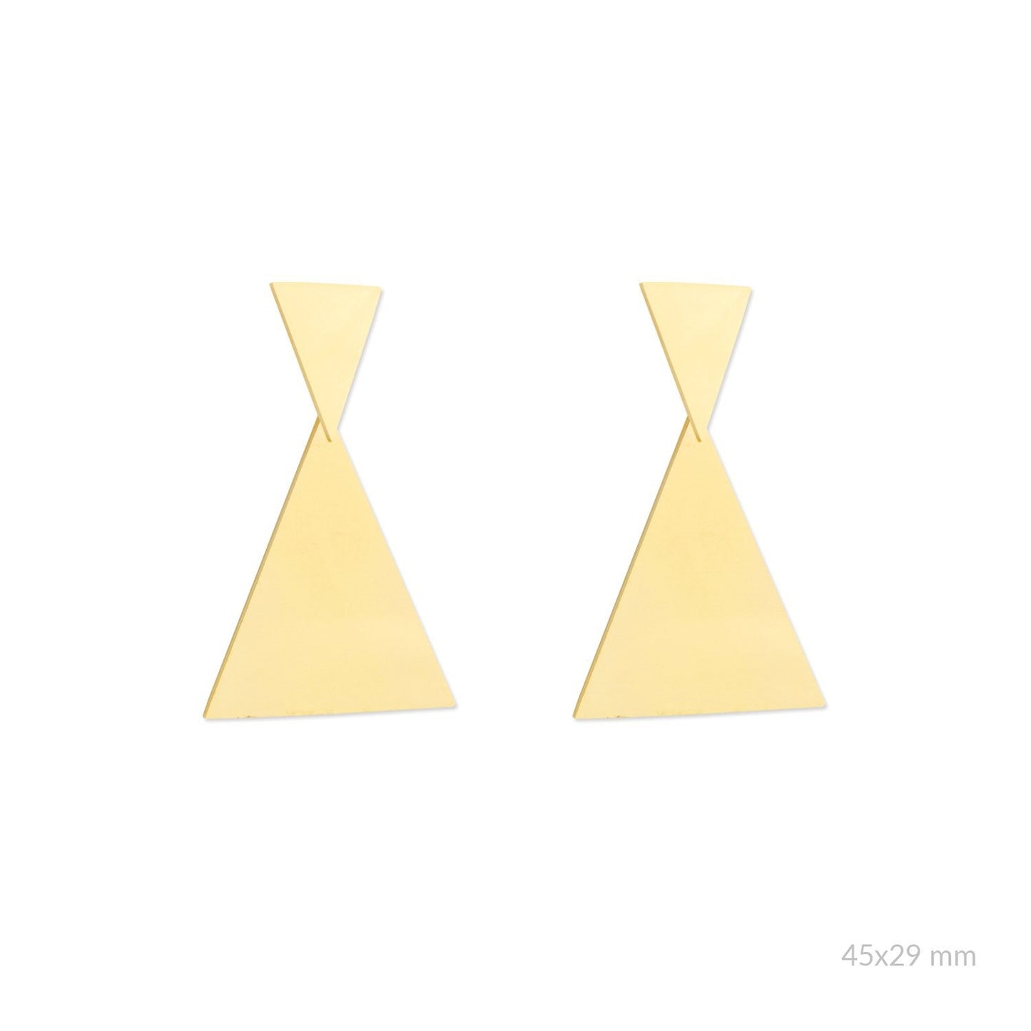 Geometric Triangle Steel Earrings