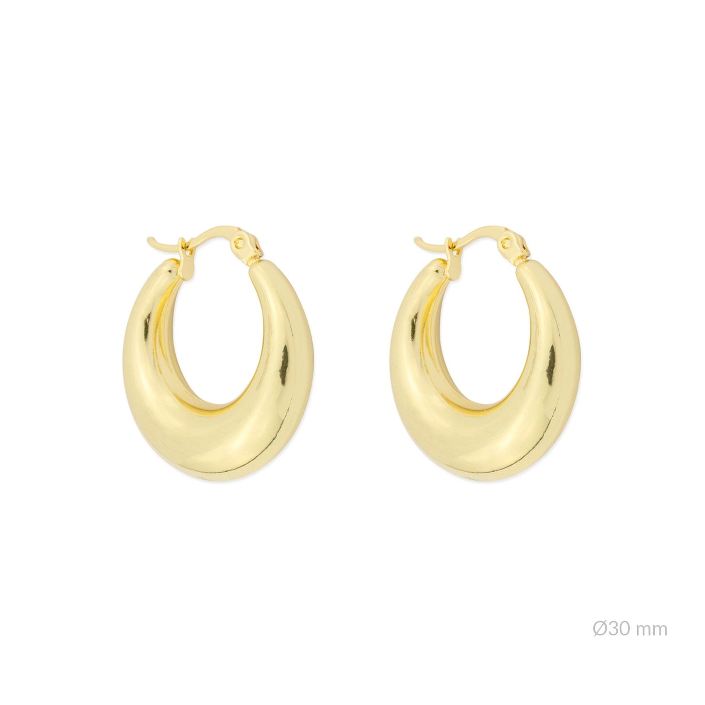 Hoop Earrings, 30mm Wide