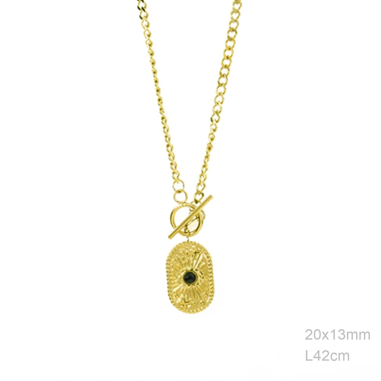 Gargantilla oval Piedra Negra