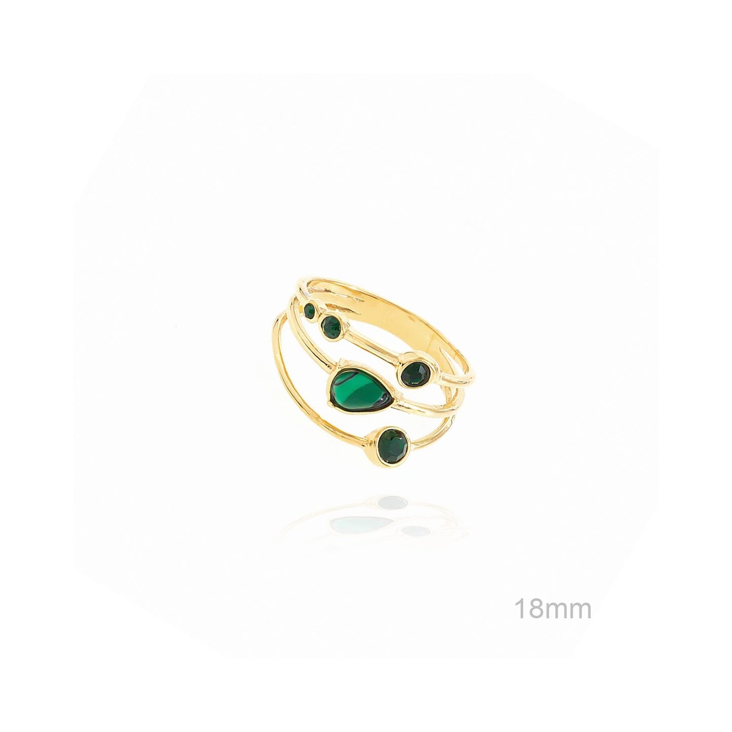 Anillo Triple Verde