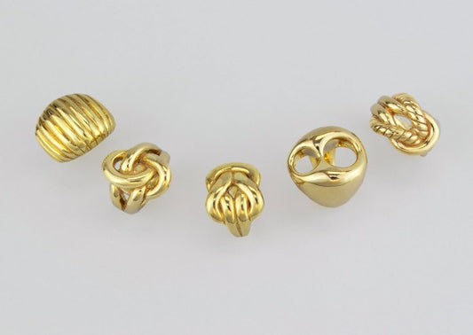 Anillo Katherine XL agujeros Dorado