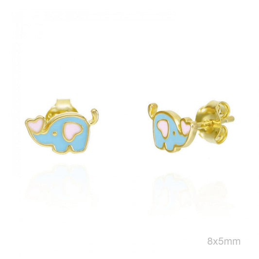 Pendientes Elefante Celeste