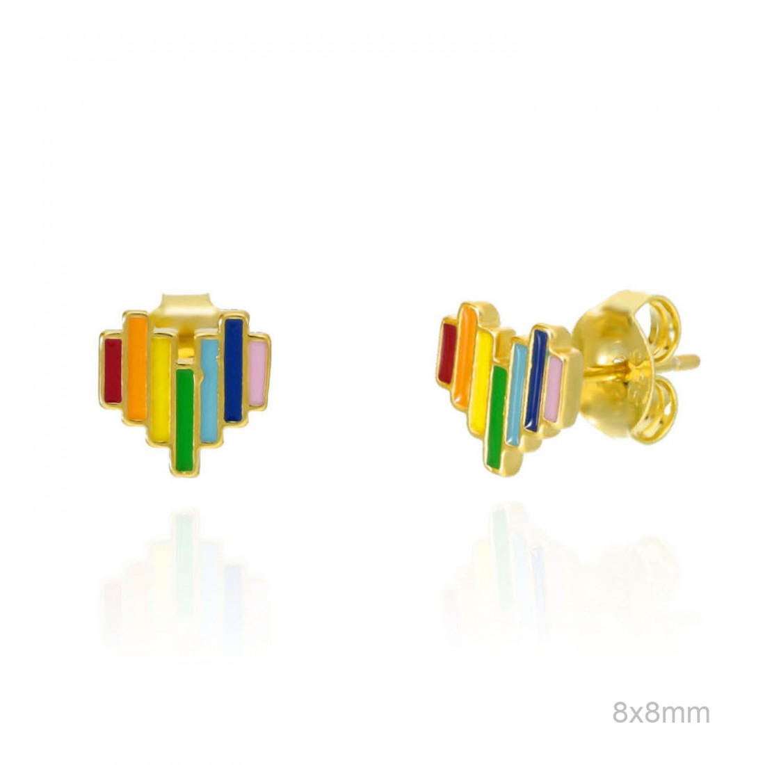 Pendientes corazón Mixcolor