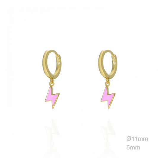 Pendientes Rayo Rosa