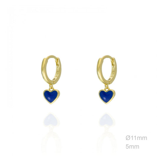Pendientes Corazón Azul