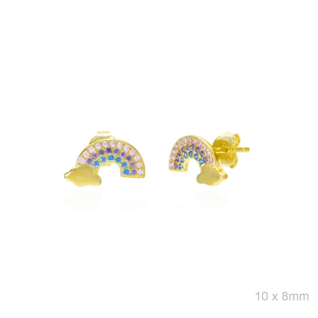 Pendientes "Unicorn Magic" – Plata de Ley 925 con Esmalte Multicolor