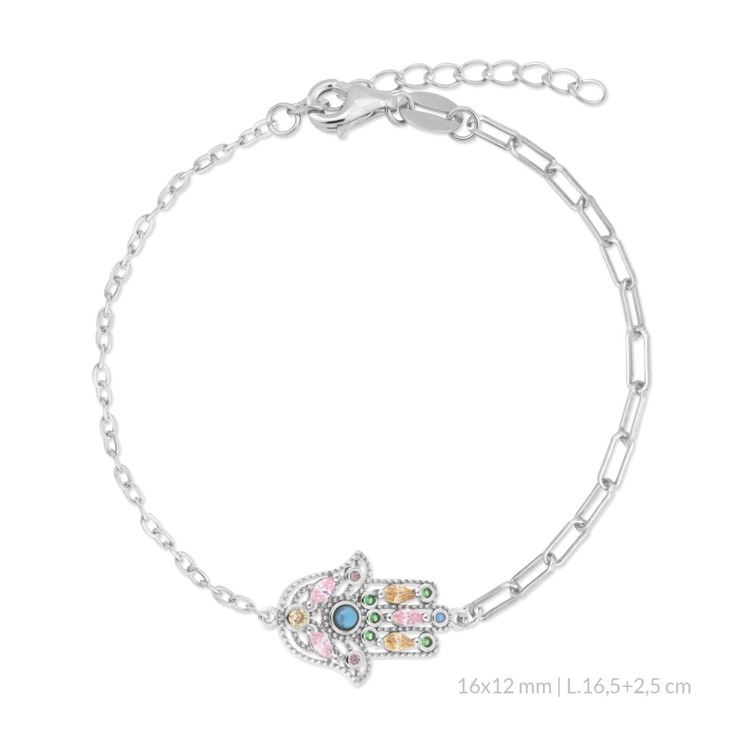 Pulsera Hamsa protección - Plata 925