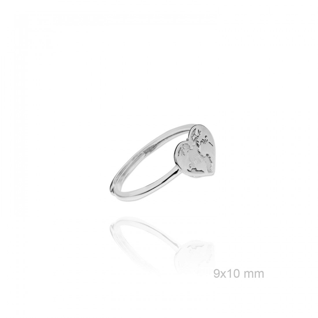 Anillo Mundo en Corazón