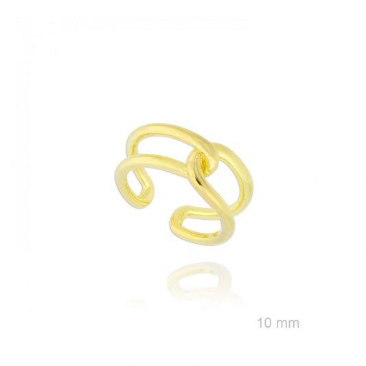 Anillo Entrelazado Dorado ajustable