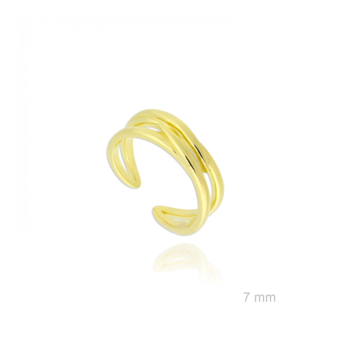 Anillo Triple Dorado ajustable