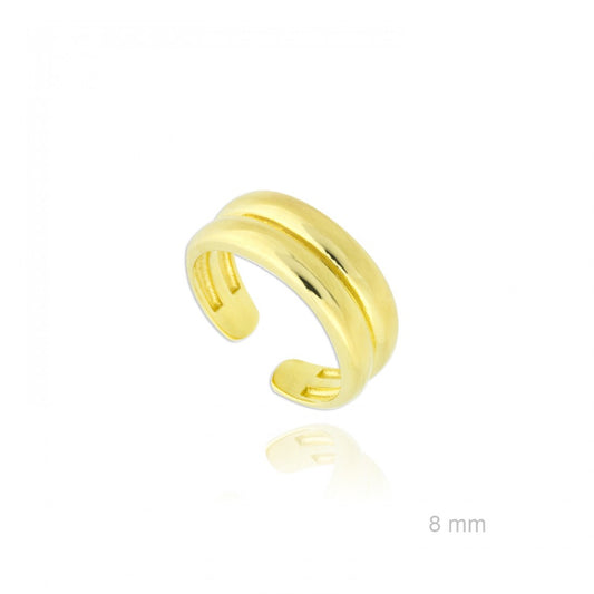 Anillo Ondas Dorado ajustable