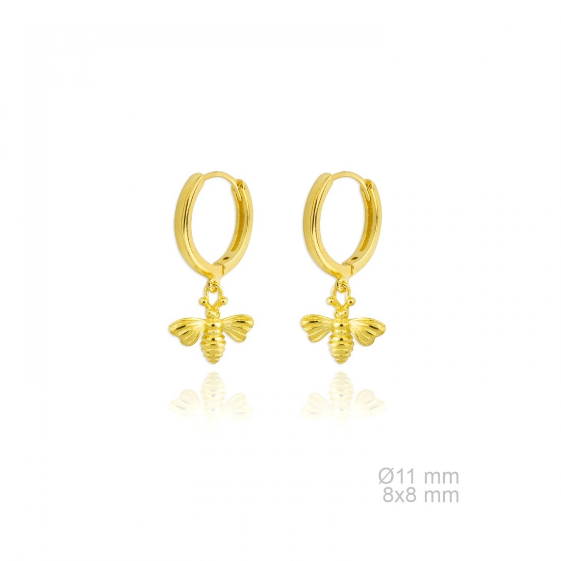 Pendientes de Aro "Wild Spirit" – Plata de Ley 925 y Baño de Oro 18k