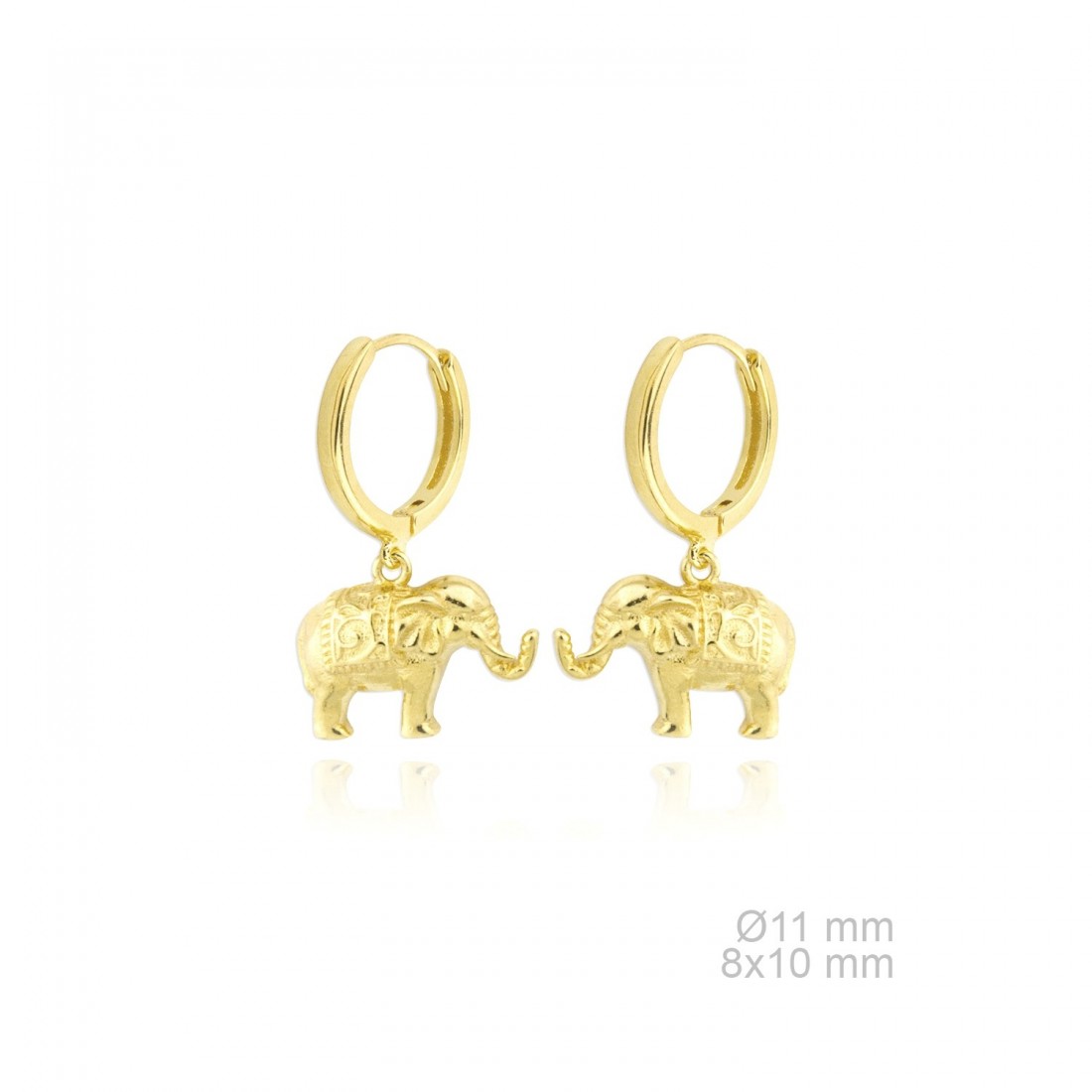 Pendientes de Aro "Wild Spirit" – Plata de Ley 925 y Baño de Oro 18k