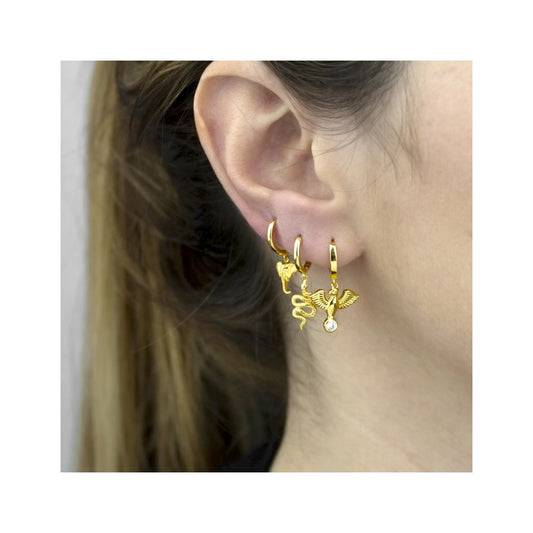 Pendientes de Aro "Wild Spirit" – Plata de Ley 925 y Baño de Oro 18k