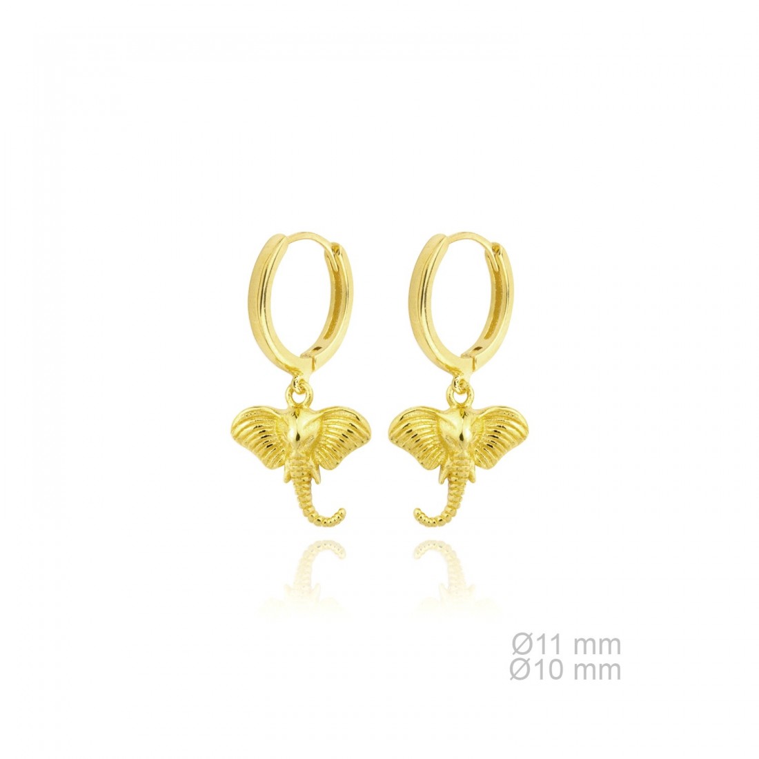 Pendientes de Aro "Wild Spirit" – Plata de Ley 925 y Baño de Oro 18k