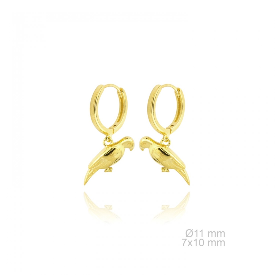 Pendientes de Aro "Wild Spirit" – Plata de Ley 925 y Baño de Oro 18k