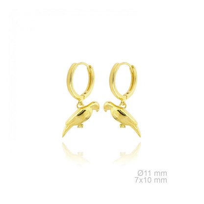 Pendientes de Aro "Wild Spirit" – Plata de Ley 925 y Baño de Oro 18k