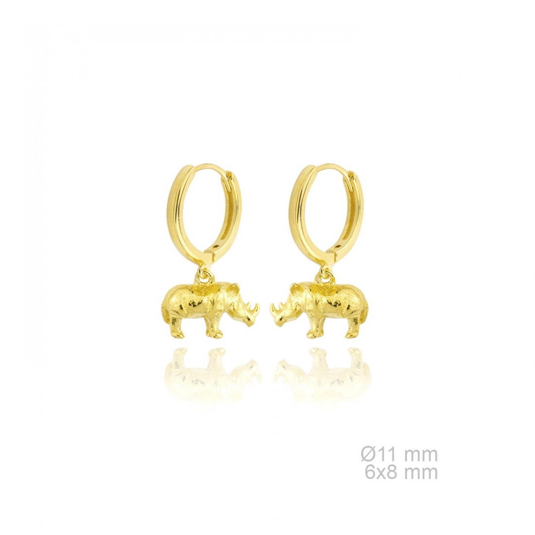 Pendientes de Aro "Wild Spirit" – Plata de Ley 925 y Baño de Oro 18k