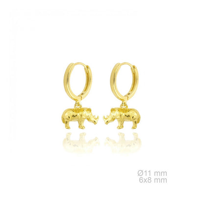 Pendientes de Aro "Wild Spirit" – Plata de Ley 925 y Baño de Oro 18k