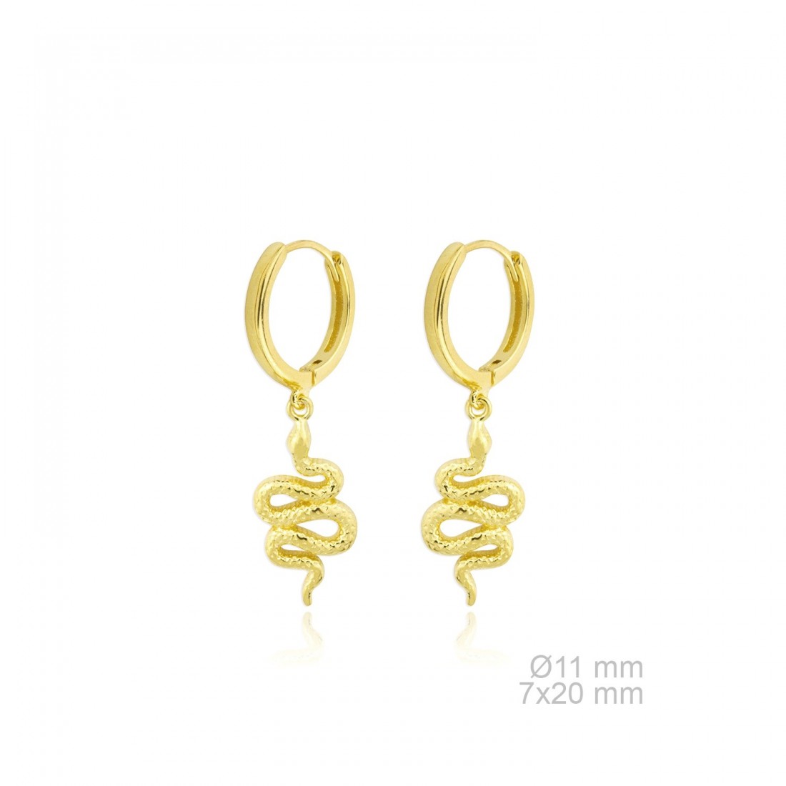 Pendientes de Aro "Wild Spirit" – Plata de Ley 925 y Baño de Oro 18k