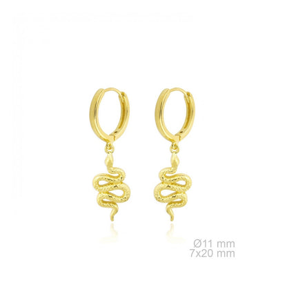 Pendientes de Aro "Wild Spirit" – Plata de Ley 925 y Baño de Oro 18k