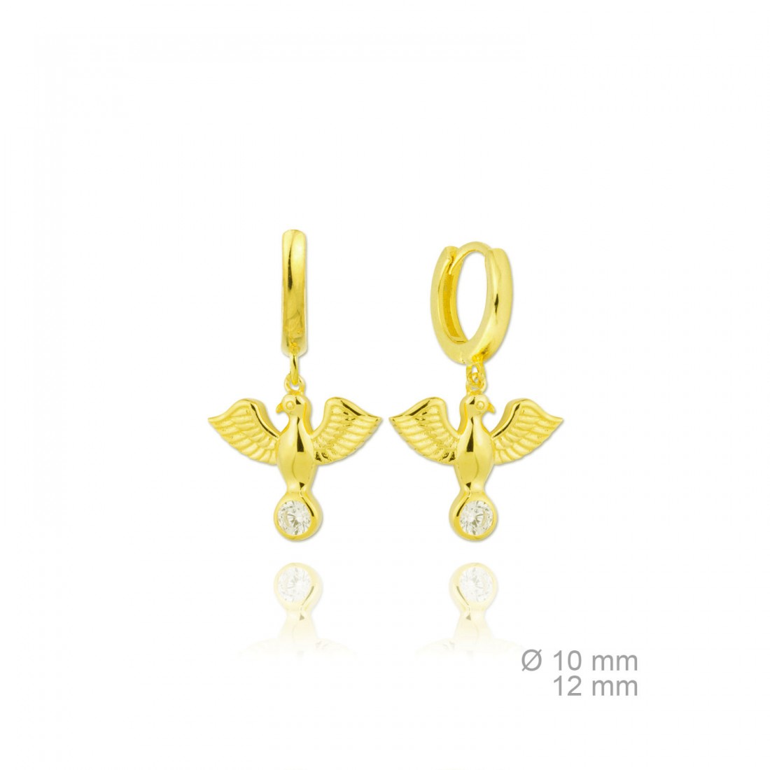 Pendientes de Aro "Wild Spirit" – Plata de Ley 925 y Baño de Oro 18k