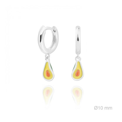 Pendientes Aro "Tutti Fruti" - Plata 925 con dije esmaltado