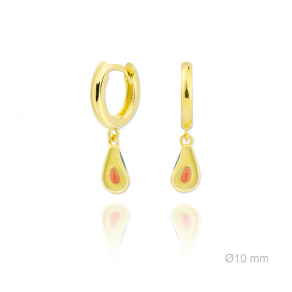 Pendientes Aro "Tutti Fruti" - Plata 925 con dije esmaltado