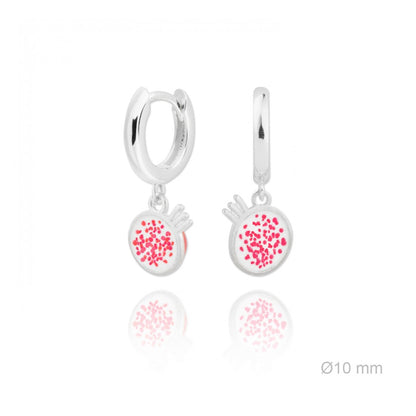 Pendientes Aro "Tutti Fruti" - Plata 925 con dije esmaltado