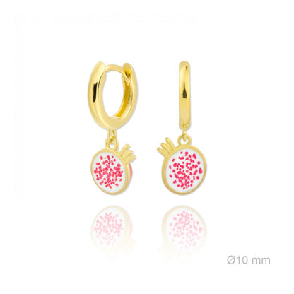 Pendientes Aro "Tutti Fruti" - Plata 925 con dije esmaltado