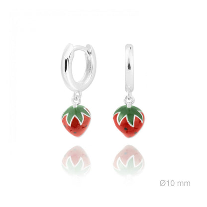 Pendientes Aro "Tutti Fruti" - Plata 925 con dije esmaltado