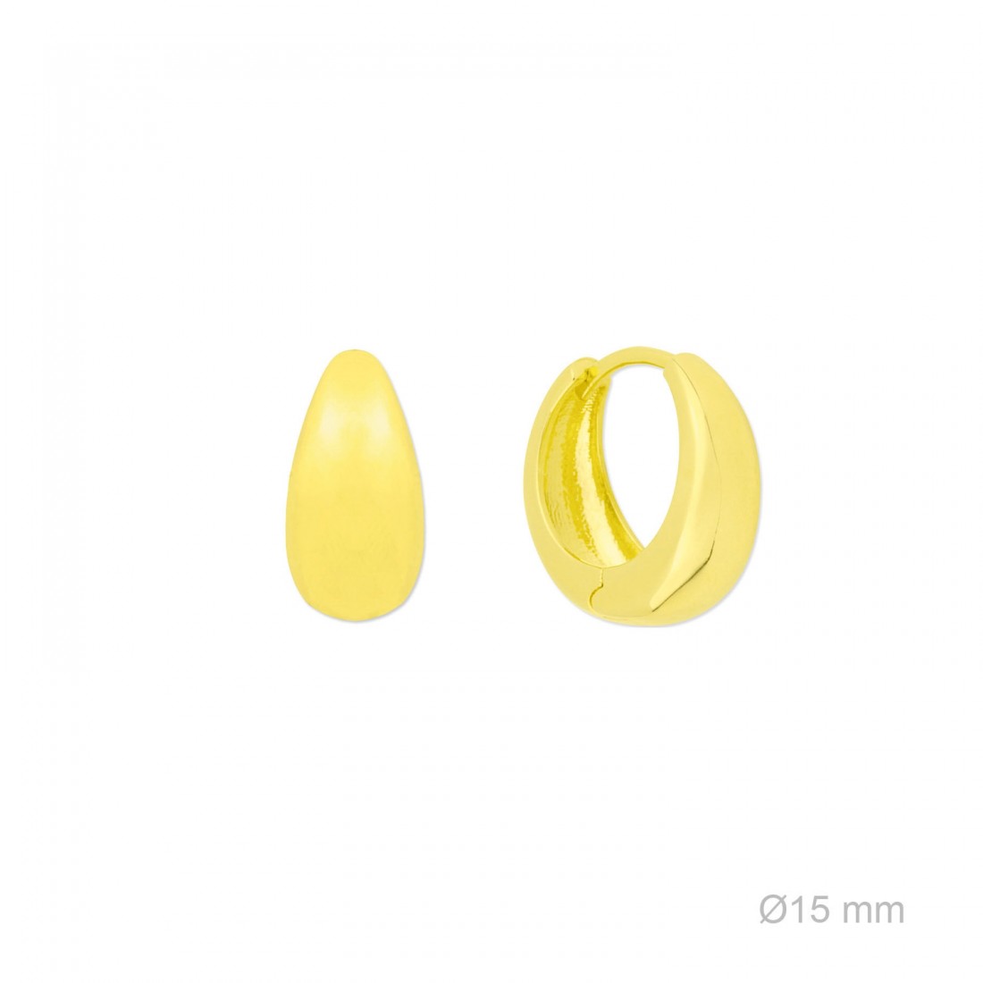 Pendientes de Aro "Essentials Collection" – Plata de Ley 925 / Baño de Oro 18k