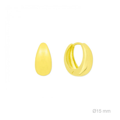 Pendientes de Aro "Essentials Collection" – Plata de Ley 925 / Baño de Oro 18k