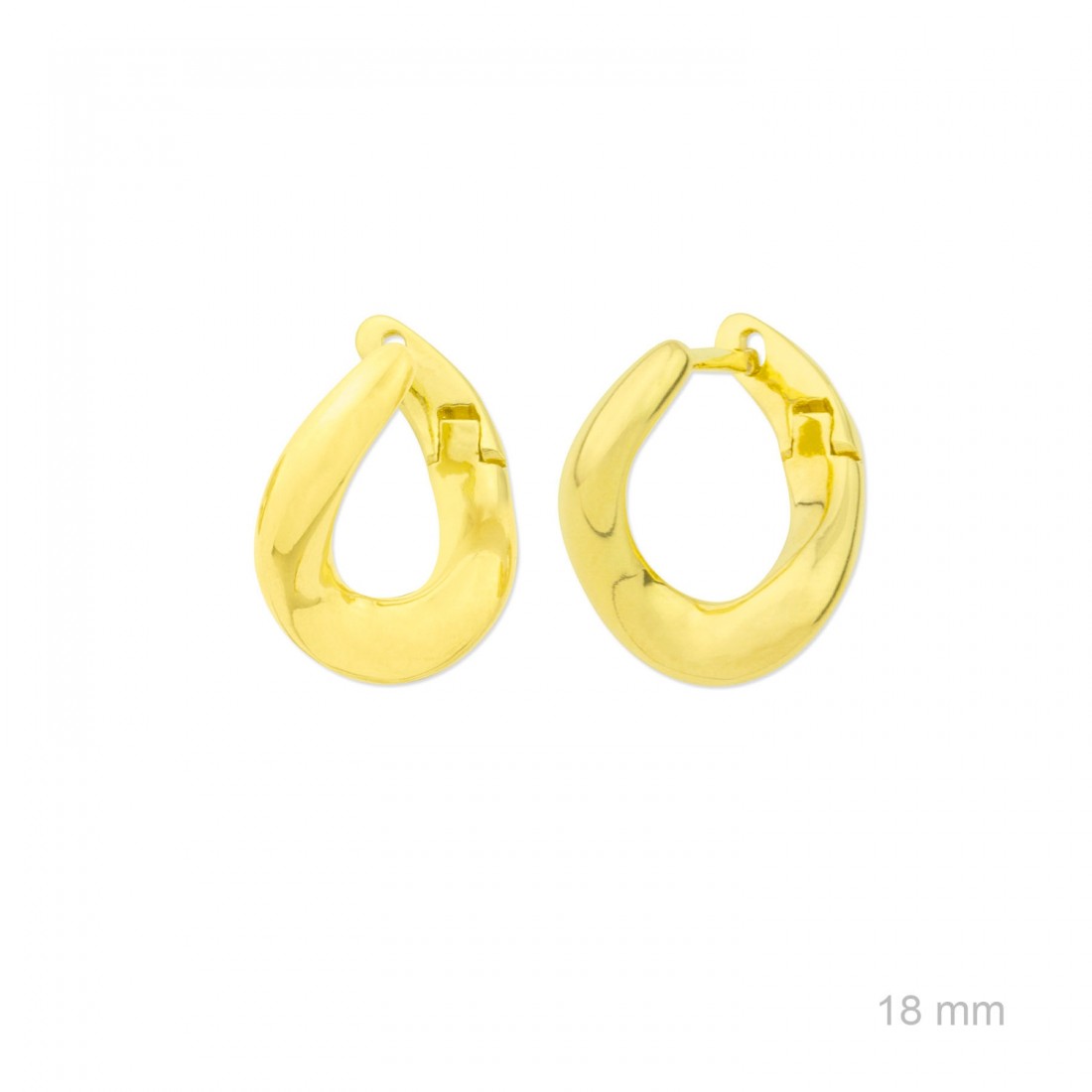 Pendientes de Aro "Essentials Collection" – Plata de Ley 925 / Baño de Oro 18k