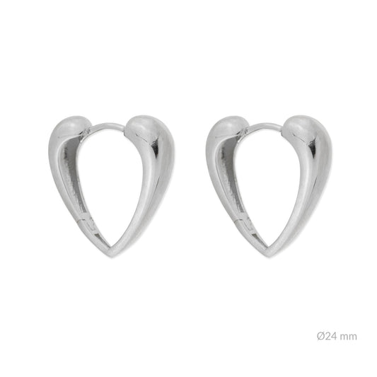 Pendiente Aro Corazón Minimalista